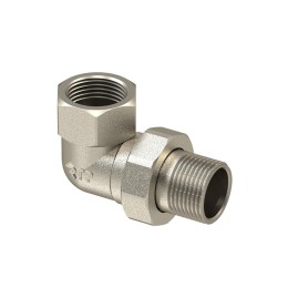 Американка угловая латунь 3/4дюйм никель RTP 25188