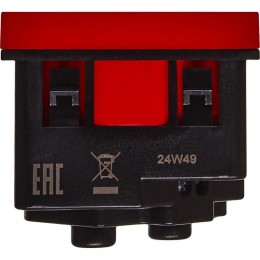 Розетка 2мод. 16А 250В 45град. с заземл. без защ. шторок винт. зажимы красн. Daccord 4525051