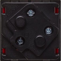 Розетка 2мод. 16А 250В 45град. с заземл. без защ. шторок винт. зажимы красн. Daccord 4525051