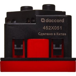 Розетка 2мод. 16А 250В 45град. с заземл. без защ. шторок винт. зажимы красн. Daccord 4525051