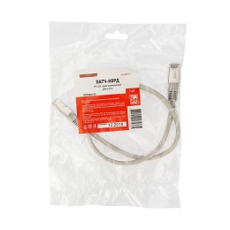 Патч-корд F/UTP кат.5e RJ45-RJ45 LSZH экранир. 0.5м сер. Rexant 18-8001-1