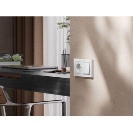 Выключатель 1-кл. AtlasDesign Smart 10А (сх. 1) L+N с подсветкой Zigbee механизм бел. SE ATN000113Z