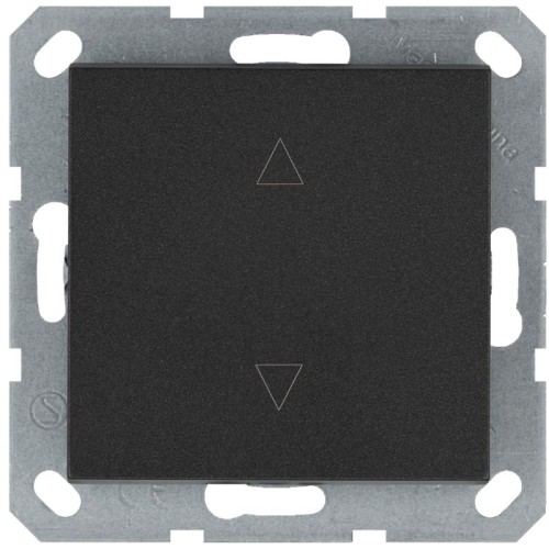Выключатель для жалюзи 1-кл. 10А IP20 механизм антрацит Jasmart G3018B