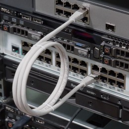 Патч-корд F/UTP кат.5e RJ45-RJ45 LSZH экранир. 1м сер. Rexant 18-8002-1