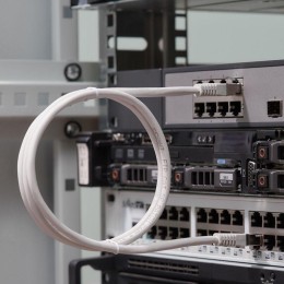 Патч-корд F/UTP кат.5e RJ45-RJ45 LSZH экранир. 1м сер. Rexant 18-8002-1