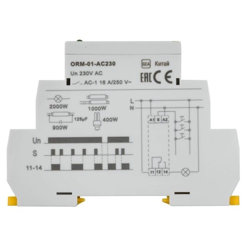 Реле импульсное ORM 1 конт. 230В AC IEK ORM-01-AC230