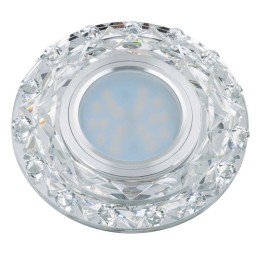 Светильник декоративный Luciole DLS-L130 GU5.3 CHROME/CLEAR GU5.3 встраив. доп. светодиод. подсветка