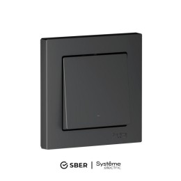 Выключатель 1-кл. AtlasDesign Smart 10А (сх. 1) L+N с подсветкой Zigbee механизм карбон SE ATN001013