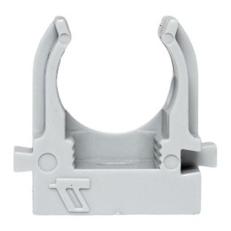 Держатель для труб (клипса) d16мм для монтажного пистолета сер. (уп.100шт) Plast EKF derjp-z-16