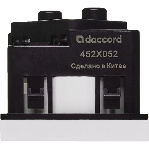 Розетка 2мод. 16А 250В 45град. с заземл. защ. шторки винт. зажимы бел. Daccord 4521052