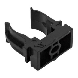 Держатель для труб (клипса) d25мм для монтажного пистолета черн. (уп.100шт) Plast EKF derjp-z-25-bla