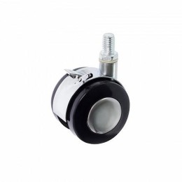 Колесо мебельное поворотое резьба М10 d50 пластик хром. (уп.1шт) Tech-Krep/Zitar 151218