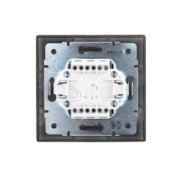 Выключатель 2-кл. 1п СП Mira 10А IP20 со вставкой черн. бархат LEZARD 701-4242-101