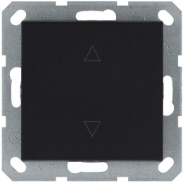 Выключатель для жалюзи 1-кл. 10А IP20 механизм черн. матовый soft touch Jasmart G3018PB