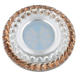 Светильник декоративный Luciole DLS-L132 GU5.3 CHROME/BROWN GU5.3 встраив. доп. светодиод. подсветка