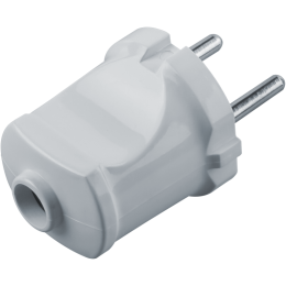 Вилка прямая 61 358 NCA-PL01-6A-X-WH без заземл. бел. Navigator 61358