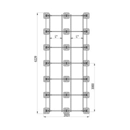 Конструкция опорная для установки оборудования TECHNORAPTOR FOOT 2500х6000 HD КМ TR0260