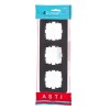 Рамка 3-м ASTI горизонт. черн. бархат LEZARD 7081-4200-148