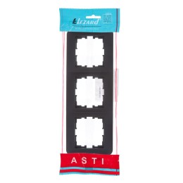 Рамка 3-м ASTI горизонт. черн. бархат LEZARD 7081-4200-148