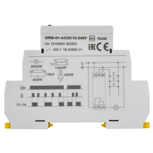 Реле импульсное ORM 1 конт. 12-240В AC/DC IEK ORM-01-ACDC12-240V