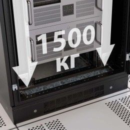 Шкаф напольный 47U 800х1200 двери перфорир./перфорир. укомплектован вводом и заглушками RAL9005 DKC