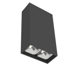 Светильник светодиодный DL-Box Reflect Multi 1х2 8Вт 4000К 80х40х150 накладной кососвет RAL9005 черн