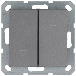 Выключатель для жалюзи 2-кл. 10А IP20 механизм алюм. Jasmart G3028S