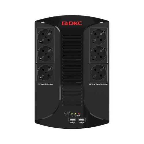 Источник бесперебойного питания ИБП Info PDU 600В.А Schuko (6) USB для зарядки (2) USB + RJ11 DKC IN