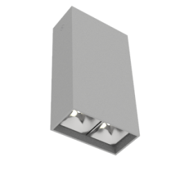 Светильник светодиодный DL-Box Reflect Multi 1х2 8Вт 4000К 80х40х150 накладной кососвет RAL7045 сер.
