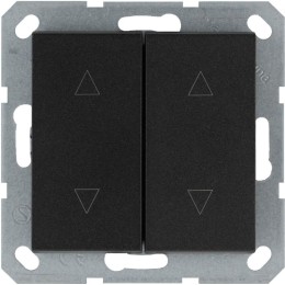 Выключатель для жалюзи 2-кл. 10А IP20 механизм антрацит Jasmart G3028B