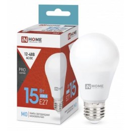Лампа светодиодная низковольтная LED-MO-PRO 15Вт грушевидная 6500К холод. бел. E27 1200лм 12-48В IN
