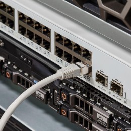 Патч-корд F/UTP кат.5e RJ45-RJ45 LSZH экранир. 2м сер. Rexant 18-8005-1