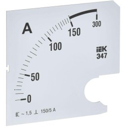 Шкала сменная для амперметра Э47 150/5А-1.5 96х96мм IEK IPA20D-SC-0150