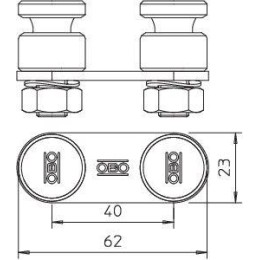 Клемма креп. для проволоки двойн. 5002 N-VA OBO 5304270