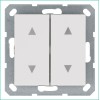 Выключатель для жалюзи 2-кл. 10А IP20 механизм бел. глянцевый Jasmart G3028W