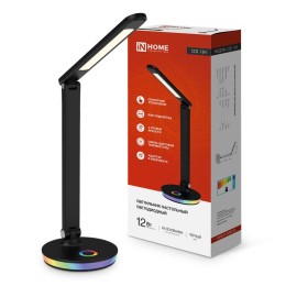 Светильник светодиодный настольный ССО 16Ч 12Вт 3000-6500К 600лм RGB-подсветка сенсор-диммер USB раз