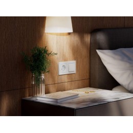 Выключатель 2-кл. AtlasDesign Smart 10А (сх. 5) L+N с подсветкой Zigbee механизм бел. SE ATN000153Z