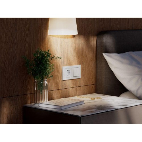 Выключатель 2-кл. AtlasDesign Smart 10А (сх. 5) L+N с подсветкой Zigbee механизм бел. SE ATN000153Z