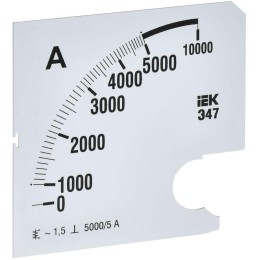 Шкала сменная для амперметра Э47 5000/5А-1.5 96х96мм IEK IPA20D-SC-5000