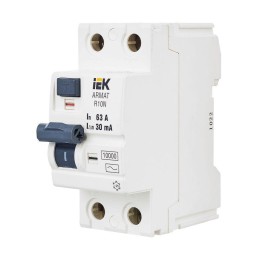 Выключатель дифференциального тока (УЗО) 2п 63А 30мА тип AC ВДТ R10N ARMAT IEK AR-R10N-2-063C030