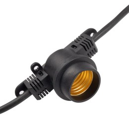 Гирлянда уличная "Белт-лайт" PBL-S40/L24+1.5 Black E27 IP65 24м 40ламп 1.5м шнур соедин. в линию max