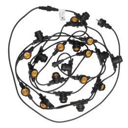 Гирлянда уличная "Белт-лайт" PBL-S40/L24+1.5 Black E27 IP65 24м 40ламп 1.5м шнур соедин. в линию max