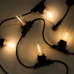 Гирлянда уличная "Белт-лайт" PBL-S40/L24+1.5 Black E27 IP65 24м 40ламп 1.5м шнур соедин. в линию max