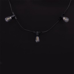 Гирлянда уличная "Белт-лайт" PBL-S40/L24+1.5 Black E27 IP65 24м 40ламп 1.5м шнур соедин. в линию max