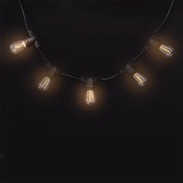 Гирлянда уличная "Белт-лайт" PBL-S40/L24+1.5 Black E27 IP65 24м 40ламп 1.5м шнур соедин. в линию max