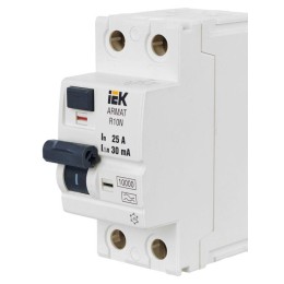 Выключатель дифференциального тока (УЗО) 2п 25А 30мА тип A ВДТ R10N ARMAT IEK AR-R10N-2-025A030