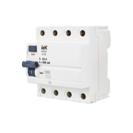 Выключатель дифференциального тока (УЗО) 4п 63А 300мА тип AC ВДТ R10N ARMAT IEK AR-R10N-4-063C300