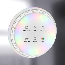 Лента светодиодная 12В 5050 14.4Вт/м RGB IP20 (уп.5м) Maytoni 10134