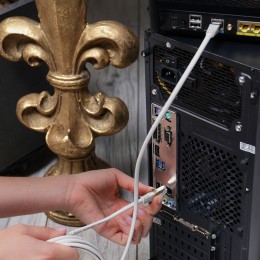 Патч-корд F/UTP кат.5e RJ45-RJ45 LSZH экранир. 3м сер. Rexant 18-8006-1