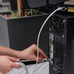 Патч-корд F/UTP кат.5e RJ45-RJ45 LSZH экранир. 3м сер. Rexant 18-8006-1